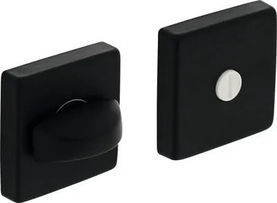 Produktbild von Rosettenpaar Intersteel WC eckig schwarz matt 50x50 mm