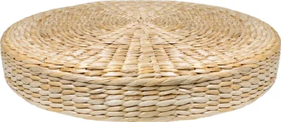 Obrázok produktu pre QUVIO Slamený vankúš - Vankúš na jogu - Dekoračný vankúš - Meditačný vankúš - Dekorácia - Priemer 40 cm