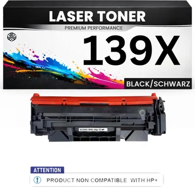 Produktbild von 2 x XXL Toner 139X für HP kompatibel Schwarz W1390X (nicht für HP+) Tonerkartusche für HP LaserJet Pro 3002dw, 3002dn, HP Laserjet MFP 3102fdn, 3102fdw