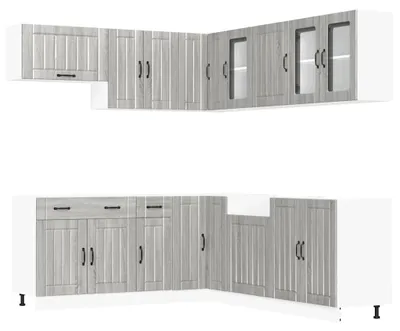 Produktbild von vidaXL 11-tlg. Küchenschrank-Set Lucca Grau Sonoma Holzwerkstoff