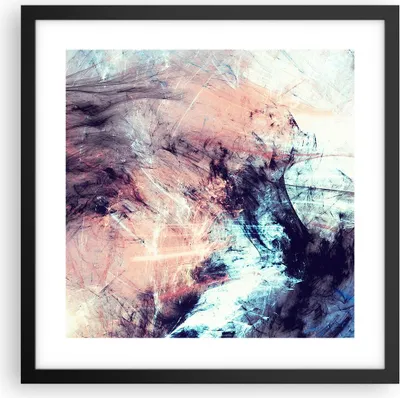 Produktbild von Gerahmtes Poster - Schwarzer Rahmen - Abstraktion modern - 40x40 cm - Wand Bild - Wanddeko - Wandbilder - Kunstposter - Wandposter - Bilderrahmen - Bilder - Kunstdruck - Wandbild - P2BAC40x40-3423