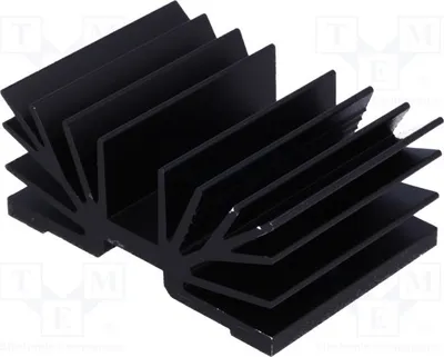 Produktbild von 1x Radiator: geprägt schwarz L: 37,5mm SOT32 W: 54mm 5,5K/W SK65/37,5/SA1XM3 Kühler