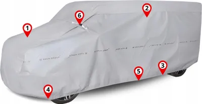 Image de Bâche de protection contre la grêle 14mm VAN L 480-510cm Bâche de protection contre la grêle