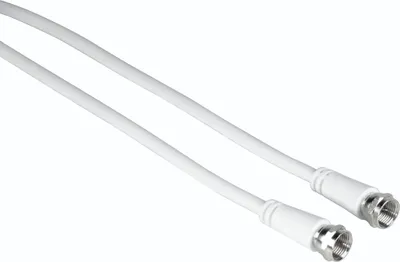 Image de Câble de raccord. SAT, f. mâle F - f. mâle F, 1,5 m, 75 dB, blanc