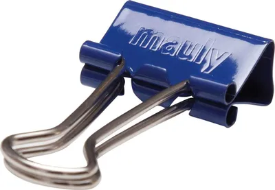 Produktbild von MAUL Foldback-Klemmer mauly® Federstahl Metall 12 Stück 19 mm blau
