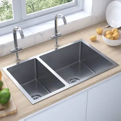 Obrázok produktu pre The Living Store Kuchynský drez z nehrdzavejúcej ocele