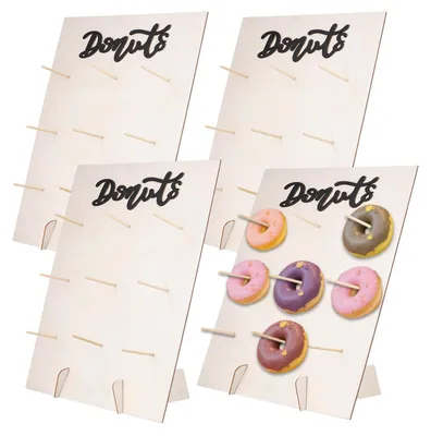 Donuthalter 4er-Set 30x40 cm Holz Donutwandständer für Partys