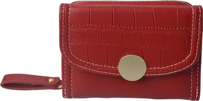 Produktbild von Clayre & Eef Brieftasche 11x9 cm Rot Kunstleder
