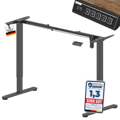 Produktbild von ALBATROS UP30 Gestell für Schreibtisch Höhenverstellbar Elektrisch mit Motor, schwarz - Stufenlos Höhenverstellbares Schreibtischgestell / Tischgestell, Farbe:Schwarz
