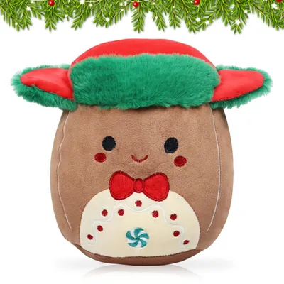 Image de Peluche Bonhomme en Pain d'Épices de Noël de 20 cm