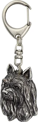 Produktbild von Seidenterrier - Versilberter Schlüsselanhänger mit Hund, Handtaschen-Dekoration, Rucksack-Anhänger der Marke Art-Dog