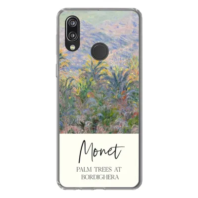 Produktbild von MuchoWow® Handyhülle Schutzhülle Hülle für Huawei P20 Lite (2020) Monet - Kunst - Palmen in Bordighera Silikon Softcase Handy Hülle - Kartenhalter