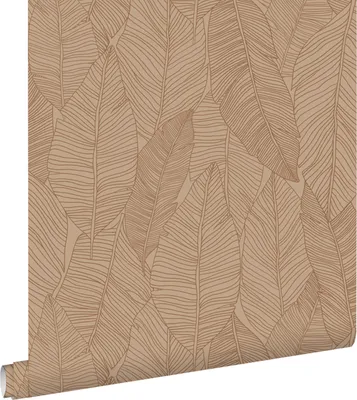 Produktbild von ESTAhome Tapete gezeichnete Blätter Terrakottarosa 53 cm x 10.05 m