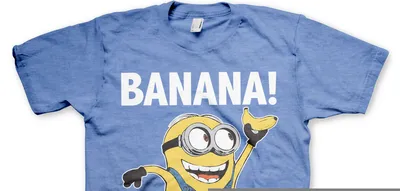 Produktbild von Minions - Banana! T-Shirt - XX-Large - Blue-Heather