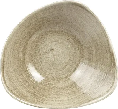 Produktbild von CHURCHILL Stonecast Antique Taupe Teller tief, triangle, ø: 235 mm