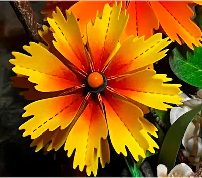 Produktbild von Stanzschablonen-Faltblume "Cosmea"