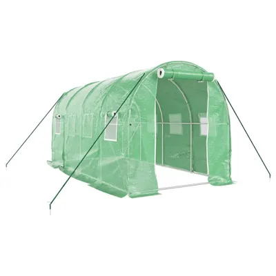 Immagine prodotto di vidaXL Serra con struttura in acciaio verde 8 m² 4x2x2 m