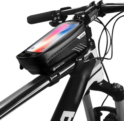 Obrázek produktu pro Wild Man Bike Bag Hard Shell Eva Mountain Bike Front Panniers Top Tube Bag Cycling Mobile Phone Holder MTB Accessories