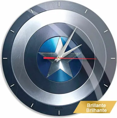 Immagine prodotto di Orologio da parete lucido - Capitan America Marvel Blue
