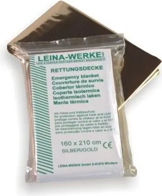 Obrázok produktu pre Záchranná deka Leina-Werke/43000 160x210cm strieborná/zlatá