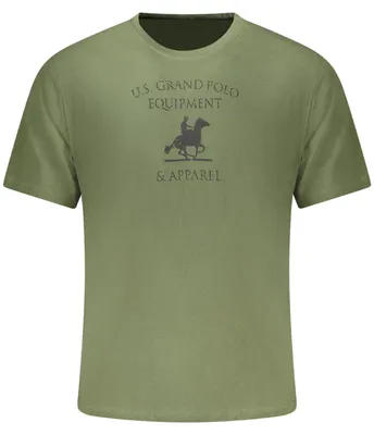 Produktbild von Grünes Kurzarm T-Shirt für Herren – Rundhals mit Logo-Print