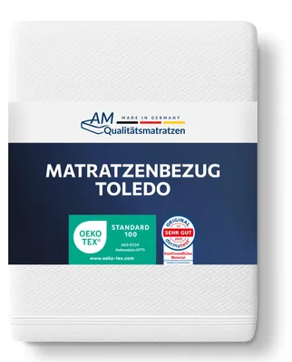 Produktbild von AM Qualitätsmatratzen | Hochwertiger Komfort Matratzenbezug | 90x200x14 cm | Matratzenschoner | Ersatzbezug | 90/200 | 14 cm Höhe