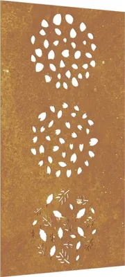 Produktbild von vidaXL Garten-Wanddeko 105x55 cm Cortenstahl Blatt-Design