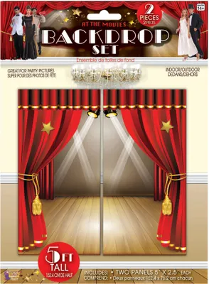 Produktbild von Rubies Party-Hintergrund 'At the Movies' für Filmabende und Partys