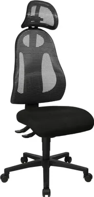 Produktbild von Topstar Bürostuhl Free Art mit Kopfstütze, FR100 G202X anthrazit, schwarz, schwarz Stoff