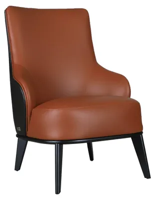 Produktbild von Stilvoller Braun-Schwarzer Sessel Wohnzimmer Einzelsessel Sitzmöbel