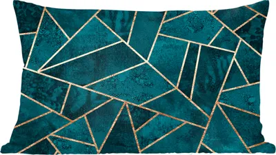 Produktbild von MuchoWow® Zierkissen Sofakissen Wohnzimmer Dekokissen 60x40 cm Steine - Gold - Luxus - Muster - Abstrakt - Kopfkissen - Polster mit Foto