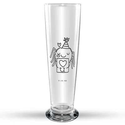 Produktbild von Mr. & Mrs. Panda Bierglas Spinne Agathe Brief - Transparent - Geschenk, Liebesbeweis, Ich Liebe Dich, Liebespaar, Bier Glas, Glasbierglas, Trinkglas, Verliebt, Bierbecher