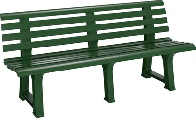 Produktbild von CASARIA® Gartenbank Sitzbank Wetterfest Kunststoff 240kg Belastbarkeit Rückenlehne 3-Standfüße 145x46cm Garten Balkon Terrasse Bank Ergonomisch Grün