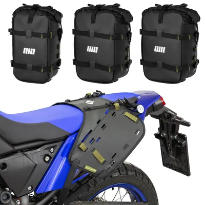 Immagine prodotto di SCHNORR BagHub + set di 3 borse laterali Borse morbide da moto da 48 L - compatibili con Yamaha Ténéré 700