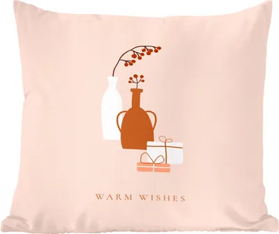 Produktbild von MuchoWow® Zierkissen Sofakissen Wohnzimmer Dekokissen 40x40 cm Geschenke - Vasen - Zitat - Foto Kissen - Schlafzimmer Dekoration