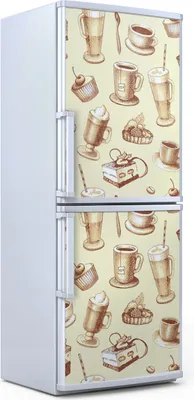Produktbild von Kühlschrankdekoration 70x180 cm Aufkleber auf dem Kühlschrank - Beerenkuchen und Schokolade