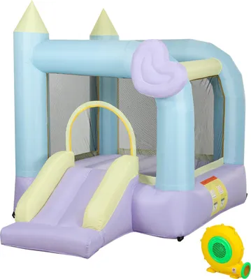 Immagine prodotto di Castello gonfiabile con soffiatore, scivolo, salto Castello gonfiabile con borsa di trasporto per uso esterno interno per bambini di 3-8 anni, 250 x 165 x 200 cm |