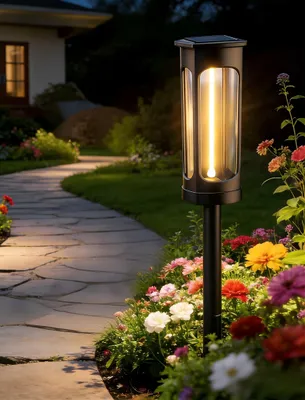 Solar-Wegeleuchte warmweiß LED 1 Stück für Garten Terrasse