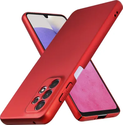 Produktbild von Cadorabo Hülle für Samsung Galaxy A33 5G Schutzhülle in Rot Hard Case Handy Hülle Etui