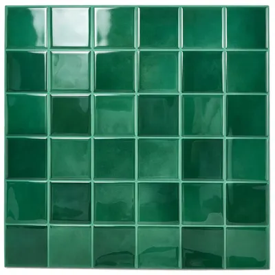 Productafbeelding van Zelfklevende wandtegels, 3D-mozaïekstijl, groen, 10 stuks