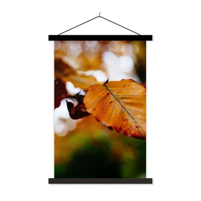 Produktbild von MuchoWow® Textilposter Buche - Herbst - Laub 60x90 cm mit schwarzem Rahmen - Poster Wohnzimmer