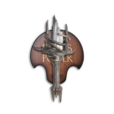 Immagine prodotto di Spada Sauron ispirata agli Anelli del Potere, lama in acciaio inossidabile da 40 cm, spada decorativa da collezione con supporto da parete JT3115