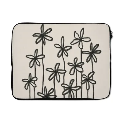 Produktbild von MuchoWow® Laptop Hülle 15 Zoll Blumen - Pflanzen - Pastell - Abstrakt Laptoptasche - Laptoptasche - Sleeve - Rundum-Schutz