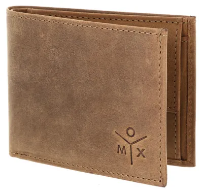 Produktbild von oxmox Leder Geldbörse Leather RFID Protect Pocketbörse Ox 2.0 Embossed Vintage Light Brown braun