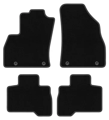 Image de Tapis de sol en moquette pour Peugeot Bipper 2007-2017 (ludospace/Tepee) – jeu 4 pièces, noirs, sur mesure – Wielganizator BASIC