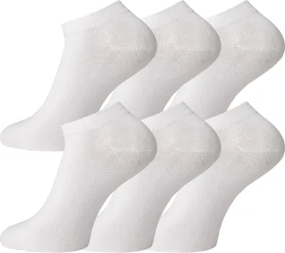 Produktbild von TippTexx 24 6 Paar Bio Baumwolle Sneakersocken (GOTS), Weiß, Größe 47-50
