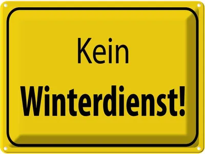 Immagine prodotto di vianmo Insegna di latta 30x40 cm kein Winterdienst Warnschild