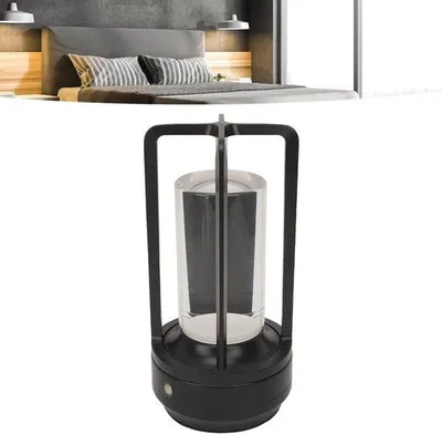 Obrázek produktu pro Stmívatelná bezdrátová stolní lampa s dotykovým ovládáním a křišťálovým stínidlem – USB nabíjení
