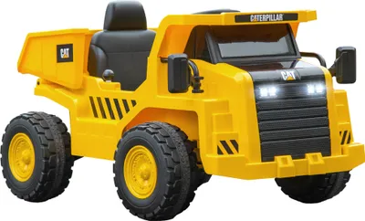 Produktbild von Elektro-Kinderbagger, Caterpillar Kipplaster, 3-5 km/h, mit Fernsteuerung, 3-6 Jahre, Gelb