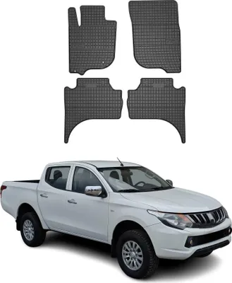 Immagine prodotto di 2019-2025 Mitsubishi L200 tappetini in gomma nera 4 pz